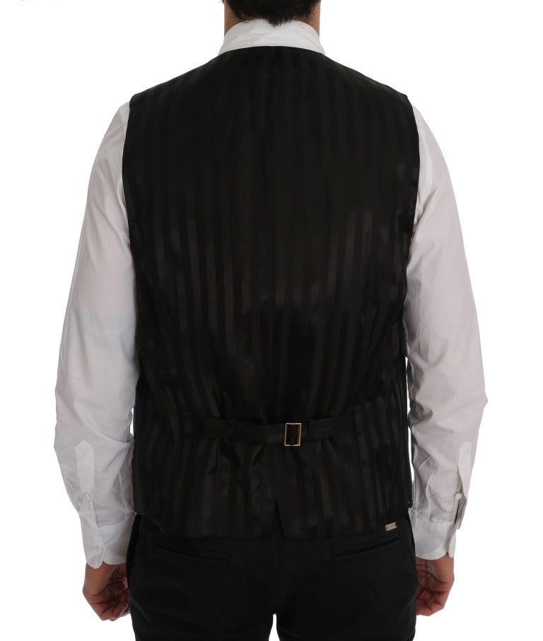 Dolce & Gabbana Gray STAFF Wool Stretch Vest