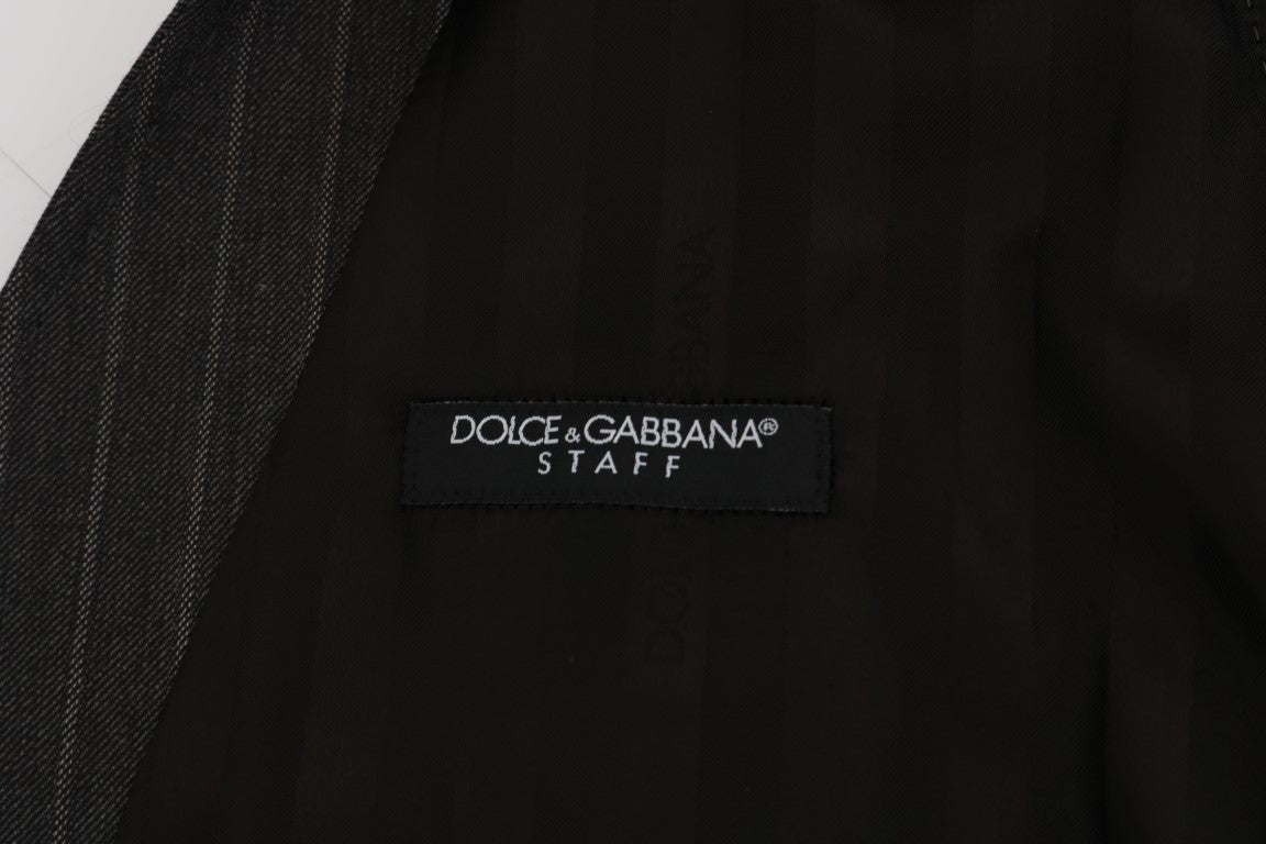 Dolce & Gabbana Gray STAFF Wool Stretch Vest