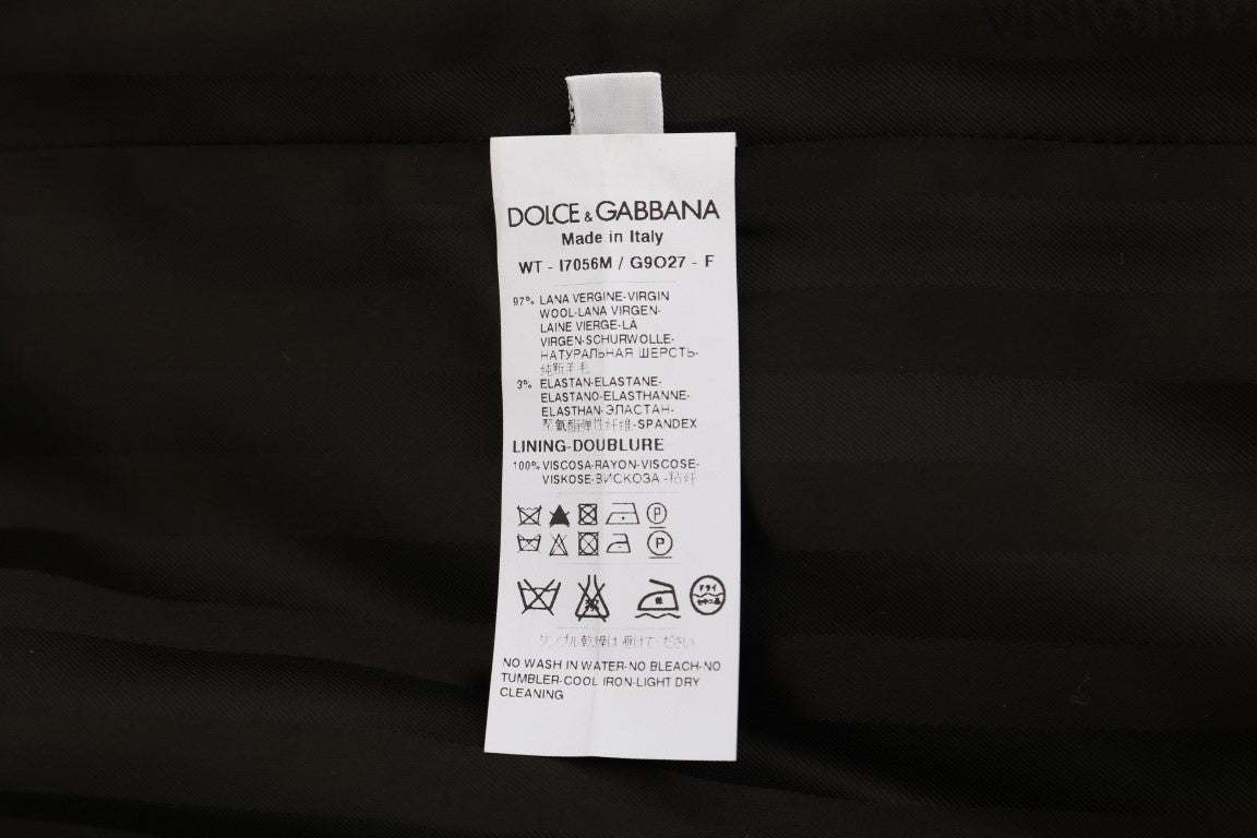 Dolce & Gabbana Gray STAFF Wool Stretch Vest