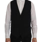 Dolce & Gabbana Blue STAFF Wool Stretch Vest