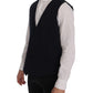 Dolce & Gabbana Blue STAFF Wool Stretch Vest