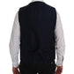 Dolce & Gabbana Blue STAFF Wool Stretch Vest