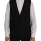 Dolce & Gabbana Black STAFF Wool Stretch Vest