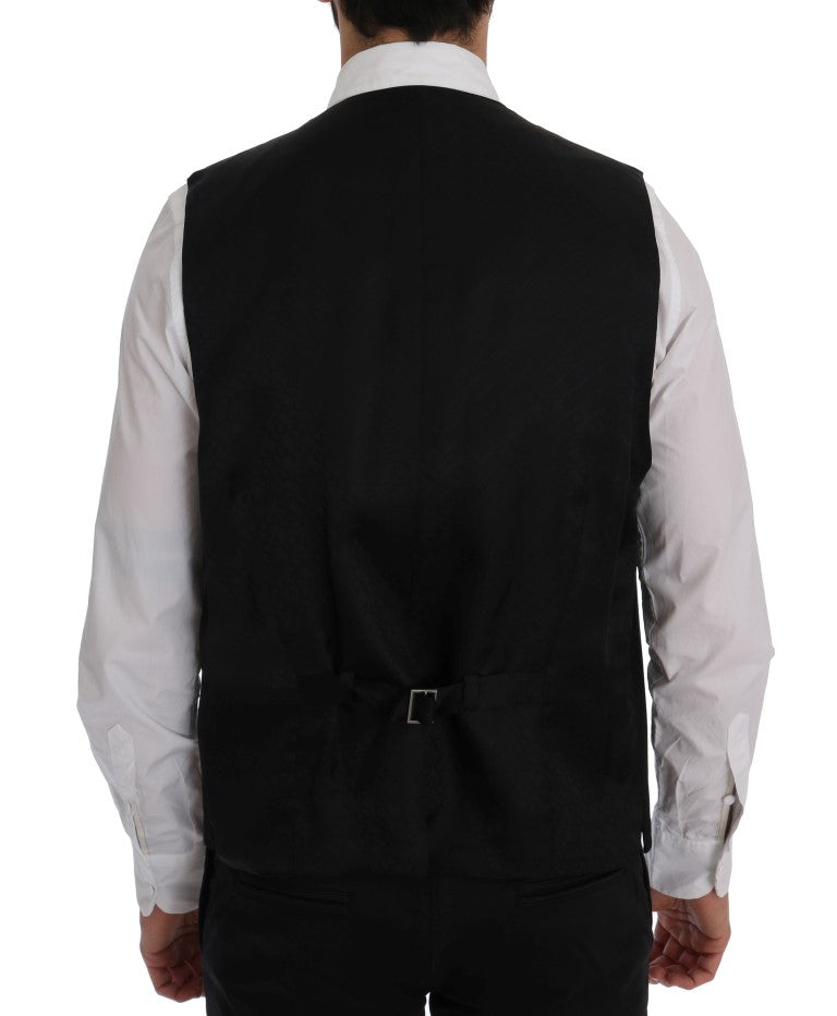 Dolce & Gabbana Black STAFF Wool Stretch Vest