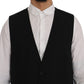 Dolce & Gabbana Black STAFF Wool Stretch Vest