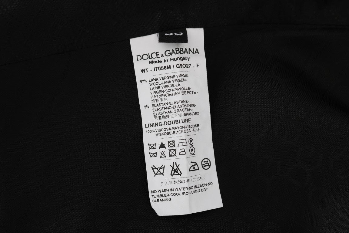 Dolce & Gabbana Black STAFF Wool Stretch Vest