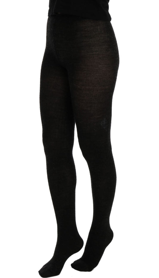 Dolce & Gabbana Gray Wool Blend Stretch Tights