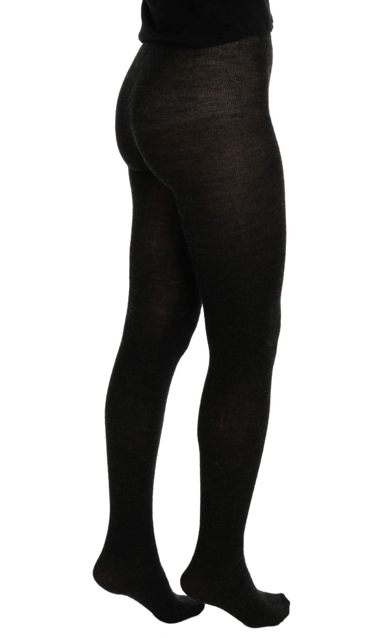 Dolce & Gabbana Gray Wool Blend Stretch Tights