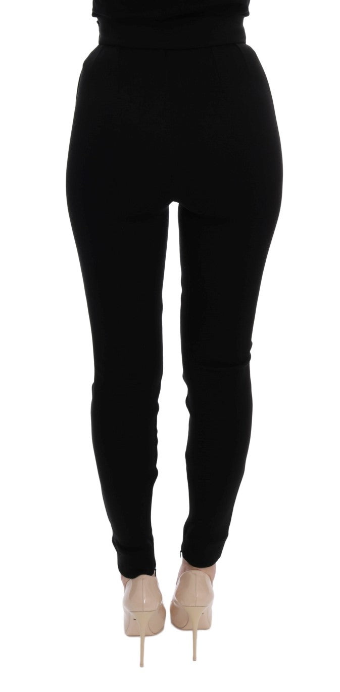 Dolce & Gabbana Black High Waist Stretch Tights