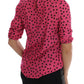 Dolce & Gabbana Pink Polka Dotted Silk Blouse