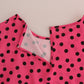 Dolce & Gabbana Pink Polka Dotted Silk Blouse