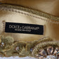 Dolce & Gabbana Gold Floral Crystal Mary Janes Pumps