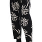 Dolce & Gabbana Black Tree Cotton Stretch Pants