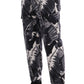 Dolce & Gabbana Gray Banana Leaf Cotton Pants