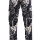 Dolce & Gabbana Gray Banana Leaf Cotton Pants