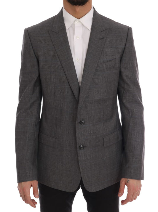 Dolce & Gabbana Gray Wool MARTINI Slim Blazer