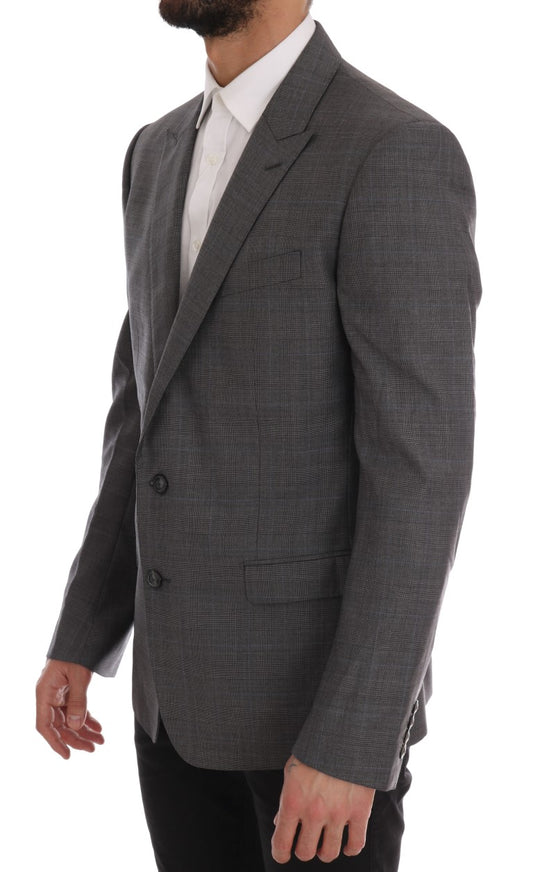 Dolce & Gabbana Gray Wool MARTINI Slim Blazer