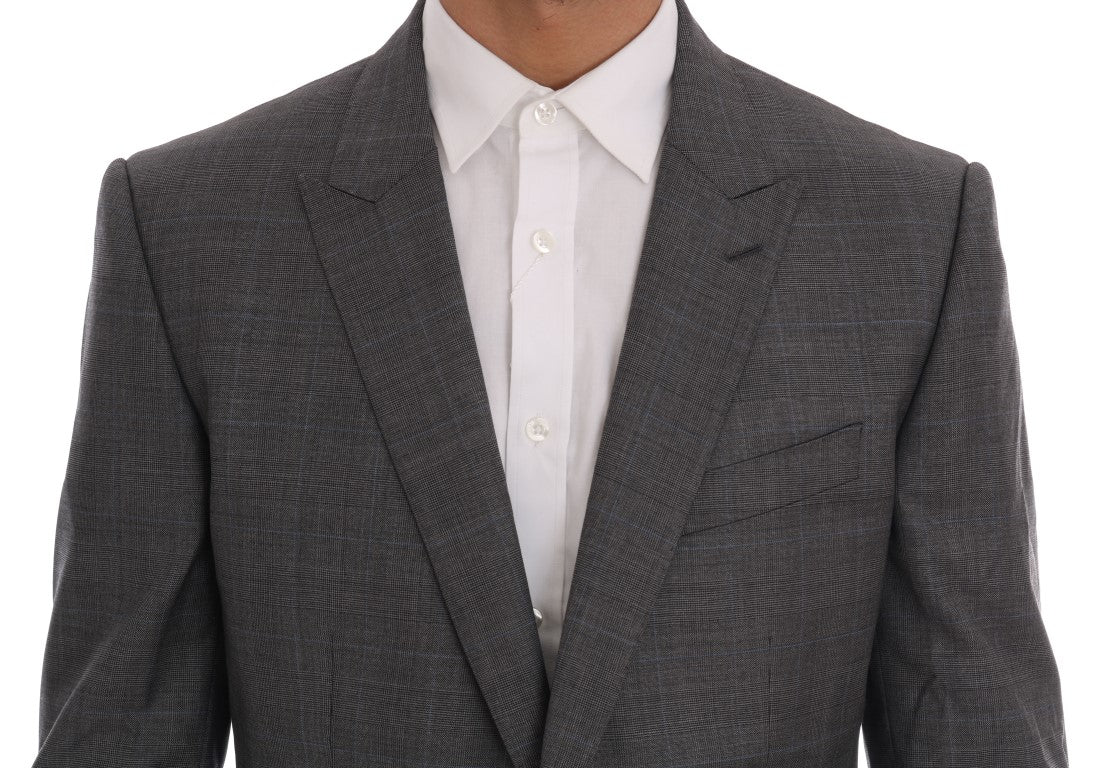 Dolce & Gabbana Gray Wool MARTINI Slim Blazer