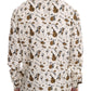 Dolce & Gabbana White Silk JAZZ Motive Print Shirt