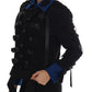 Dolce & Gabbana Chic Black & Blue Short Trench Jacket