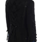 Dolce & Gabbana Chic Black & Blue Short Trench Jacket