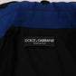 Dolce & Gabbana Chic Black & Blue Short Trench Jacket