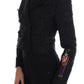 Dolce & Gabbana Black Embroidered Brocade Cropped Blazer Jacket