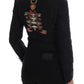 Dolce & Gabbana Black Embroidered Brocade Cropped Blazer Jacket