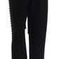 Dolce & Gabbana Black Wool Stretch Crystal Pants