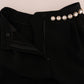 Dolce & Gabbana Black Wool Stretch Crystal Pants