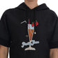 Dolce & Gabbana Black Fairy Tale Crystal Hooded Sweater