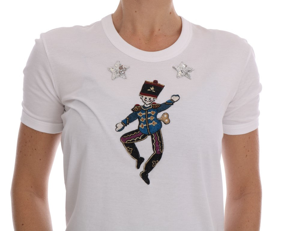 Dolce & Gabbana White Sequin Fairy Tale Shirt