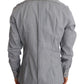 Dolce & Gabbana Gray Check GOLD Cotton Slim Fit Shirt