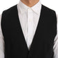 Dolce & Gabbana Black Wool Silk Vest