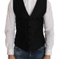 Dolce & Gabbana Black Polka Dot Pattern Vest