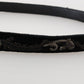 Dolce & Gabbana Black Cotton Royal Bee Embroidery Belt