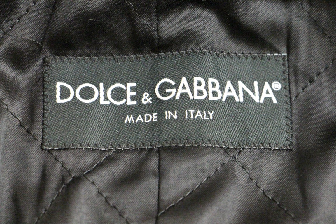 Dolce & Gabbana Gray Double Breasted Coat Jacket