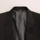 Dolce & Gabbana Brown Wool Crystal Bee Slim Fit MARTINI