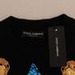 Dolce & Gabbana Fairy Tale Crystal Black Cashmere Sweater