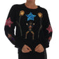 Dolce & Gabbana Fairy Tale Crystal Black Cashmere Sweater