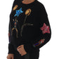 Dolce & Gabbana Fairy Tale Crystal Black Cashmere Sweater