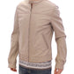 Dolce & Gabbana Beige Leather Jacket Biker Coat