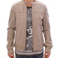 Dolce & Gabbana Beige Leather Jacket Biker Coat