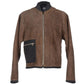 Dolce & Gabbana Brown Gray Leather Jacket Coat