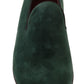 Dolce & Gabbana Green Suede Leather Slippers Loafers