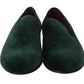 Dolce & Gabbana Green Suede Leather Slippers Loafers