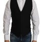 Dolce & Gabbana Black Wool Dress Waistcoat