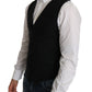 Dolce & Gabbana Black Wool Dress Waistcoat