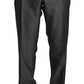 Dolce & Gabbana Gray Wool Silk Patterned Formal Trousers