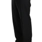 Dolce & Gabbana Black Wool Stretch Formal Trousers